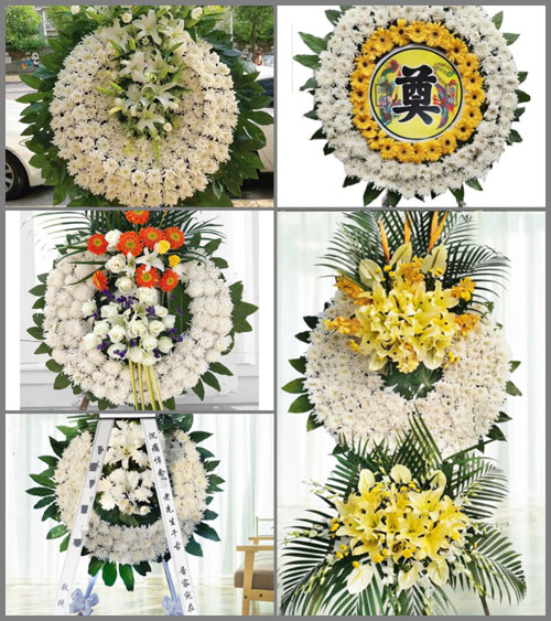 山东青岛胶州市胶莱镇刘家花园村花圈速递